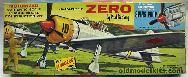 Lindberg 1/48 Japanese Zero Motorized, 304M-100 plastic model kit